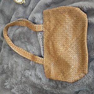 Vintage DKNY Donna Karan Woven Leather tote RARE